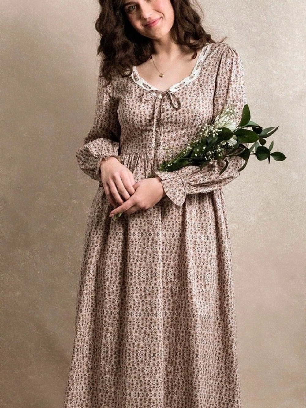Neuflora Aberdeen Dress - Vintage Floral Cotton Midi Dress